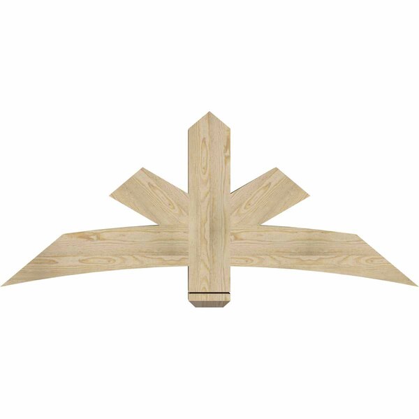 Ekena Millwork Alberta Rough Sawn Timber Gable Bracket, Douglas Fir, 60"W x 25"H x 6"D x 6"F, 10/12 Pitch GBW060X25X0606ALB00RDF - main